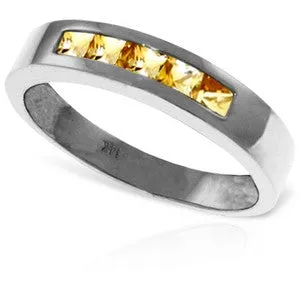 0.6 Carat 14K Solid White Gold Juliana Citrine Ring