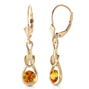 1.3 Carat 14K Solid Yellow Gold Elysian Citrine Earrings