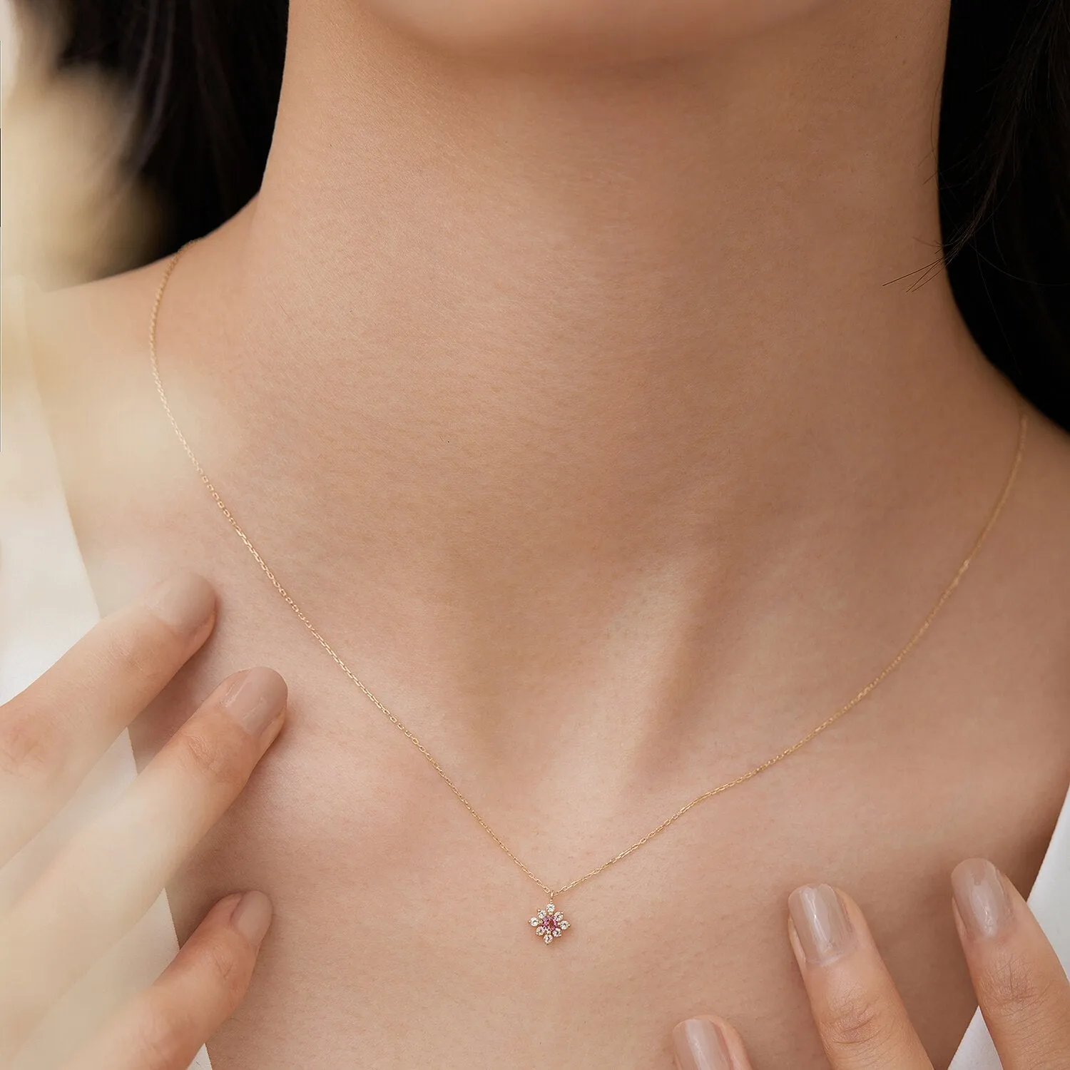 14k Gold Corinne Tourmaline Necklace