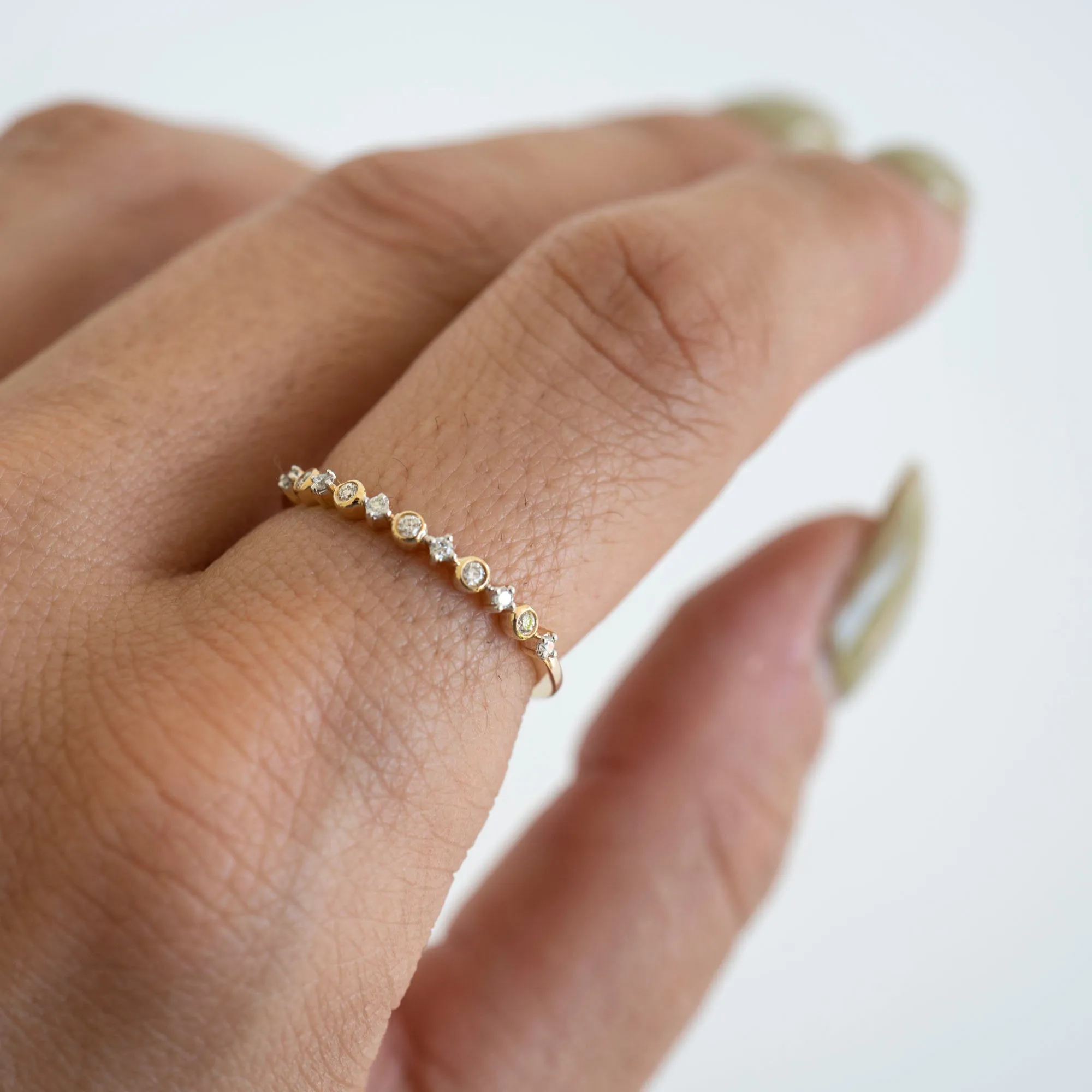 14k Unique Diamond Stacker .10 CTW