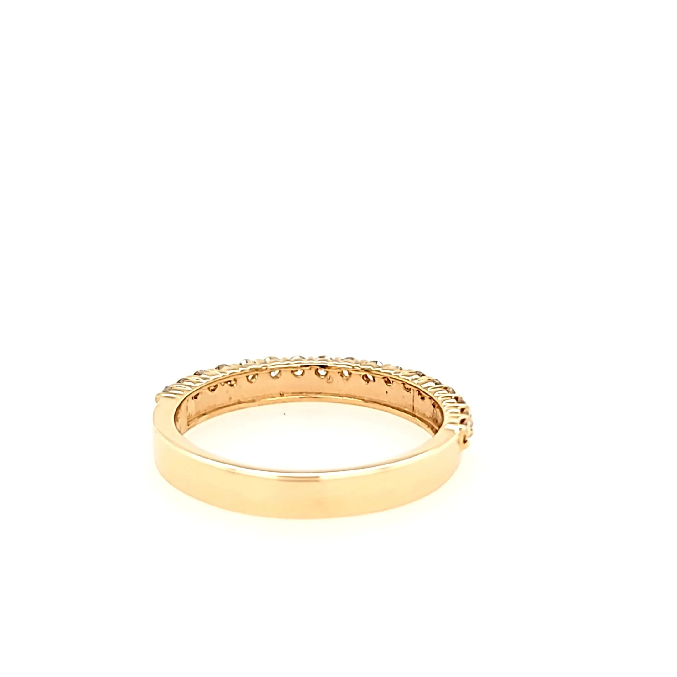 14k Yellow Gold Diamond Row Stacker Band (I7970)