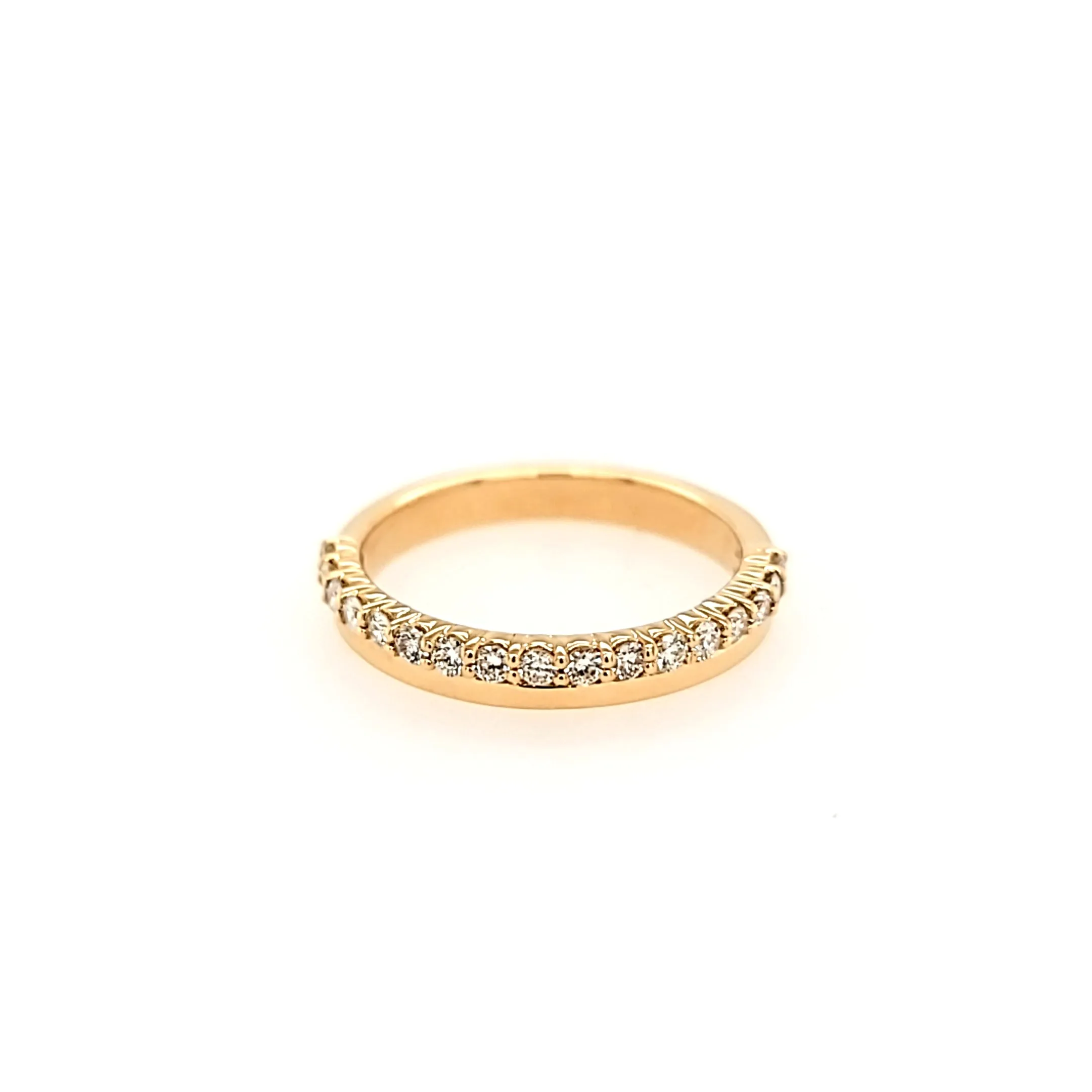 14k Yellow Gold Diamond Row Stacker Band (I7970)