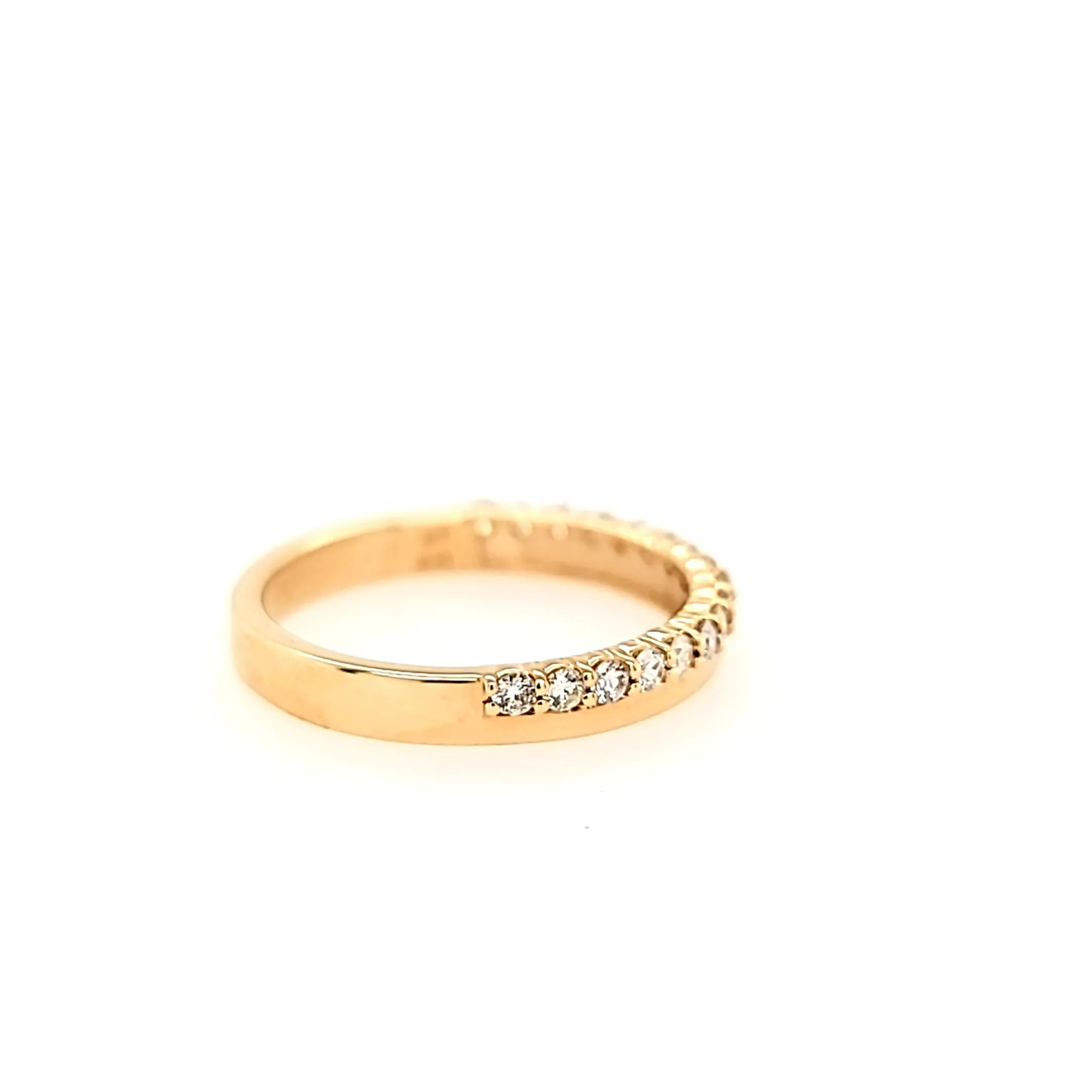 14k Yellow Gold Diamond Row Stacker Band (I7970)