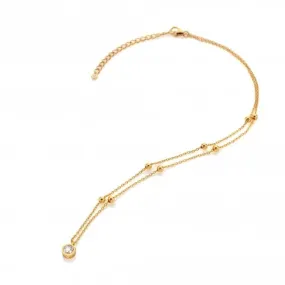 18ct Gold Plated Sterling Silver Droplet Necklace DN196