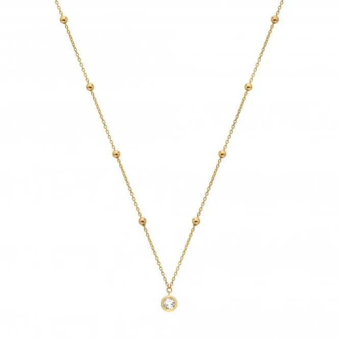 18ct Gold Plated Sterling Silver Droplet Necklace DN196