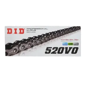 520VO x118FB O'Ring solid bush DID chain w/clip link (520V118)