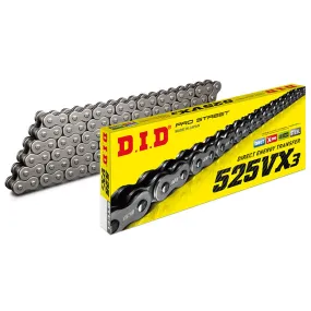 520VX3 x 108FB FJ X'Ring Solid Bush DID chain w/clip (520VX3108)