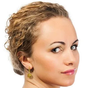 7.2 Carat 14K Solid Yellow Gold Dakota Citrine Earrings