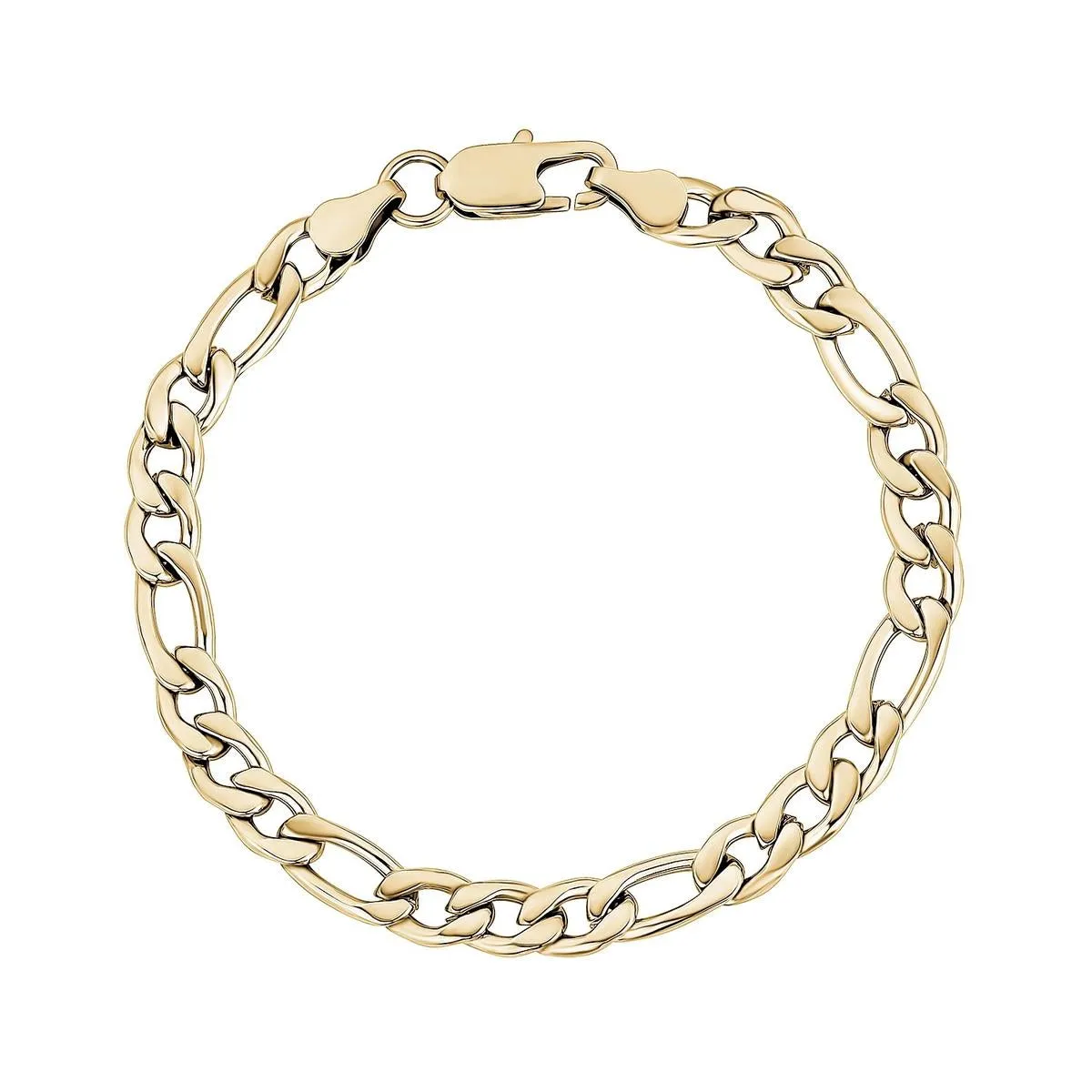 7mm Steel Figaro Link Bracelet