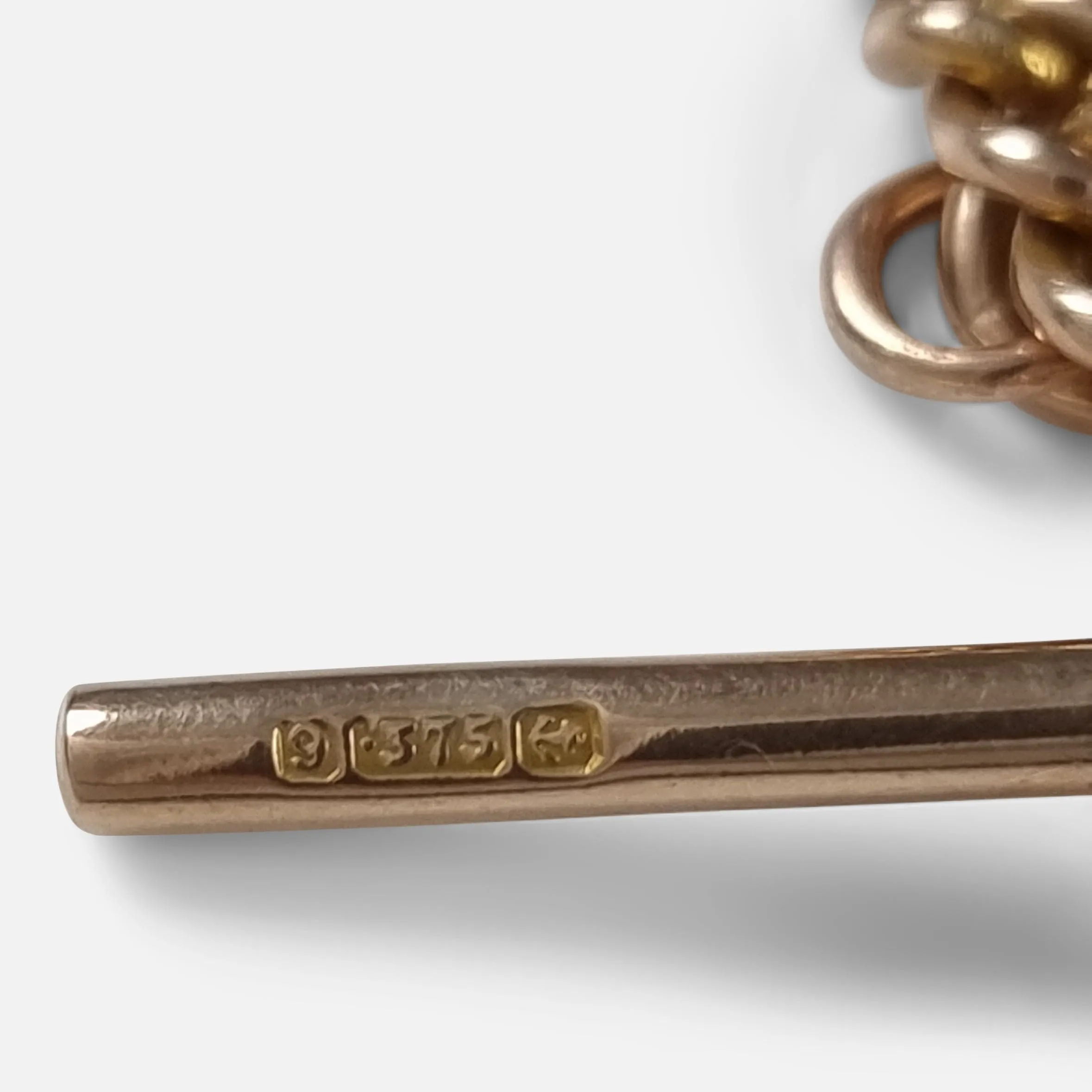 9ct Yellow Gold Double Albert Watch Chain - 32.0 grams