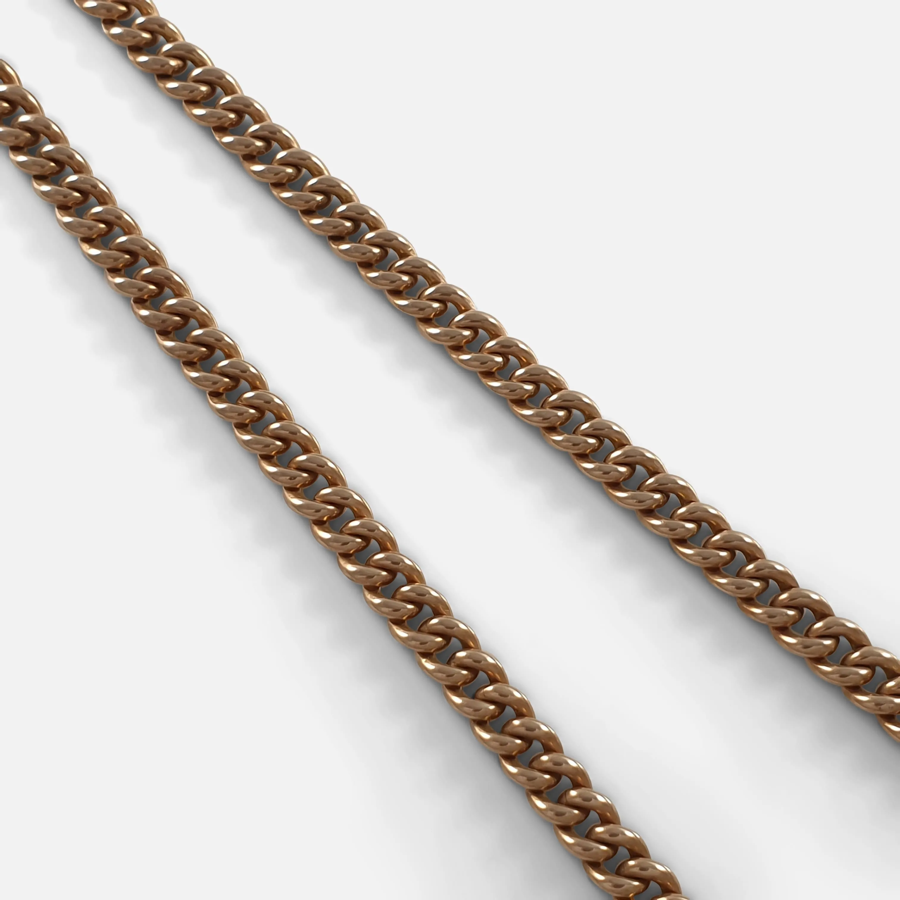 9ct Yellow Gold Double Albert Watch Chain, 37.5 grams