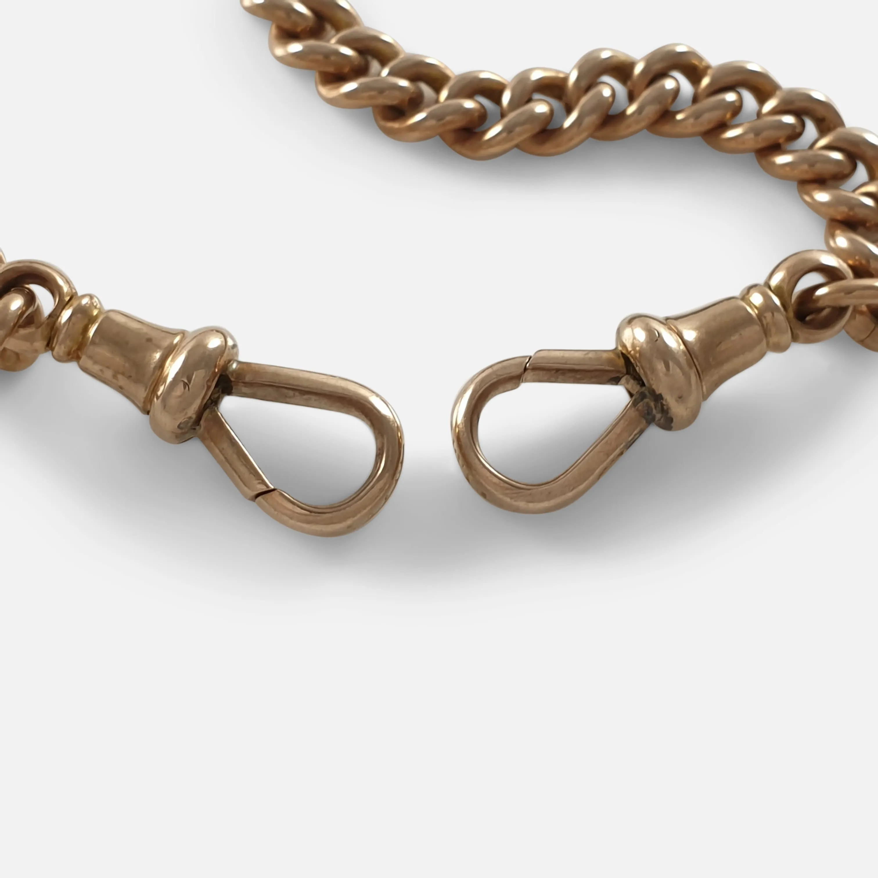 9ct Yellow Gold Double Albert Watch Chain, 37.5 grams