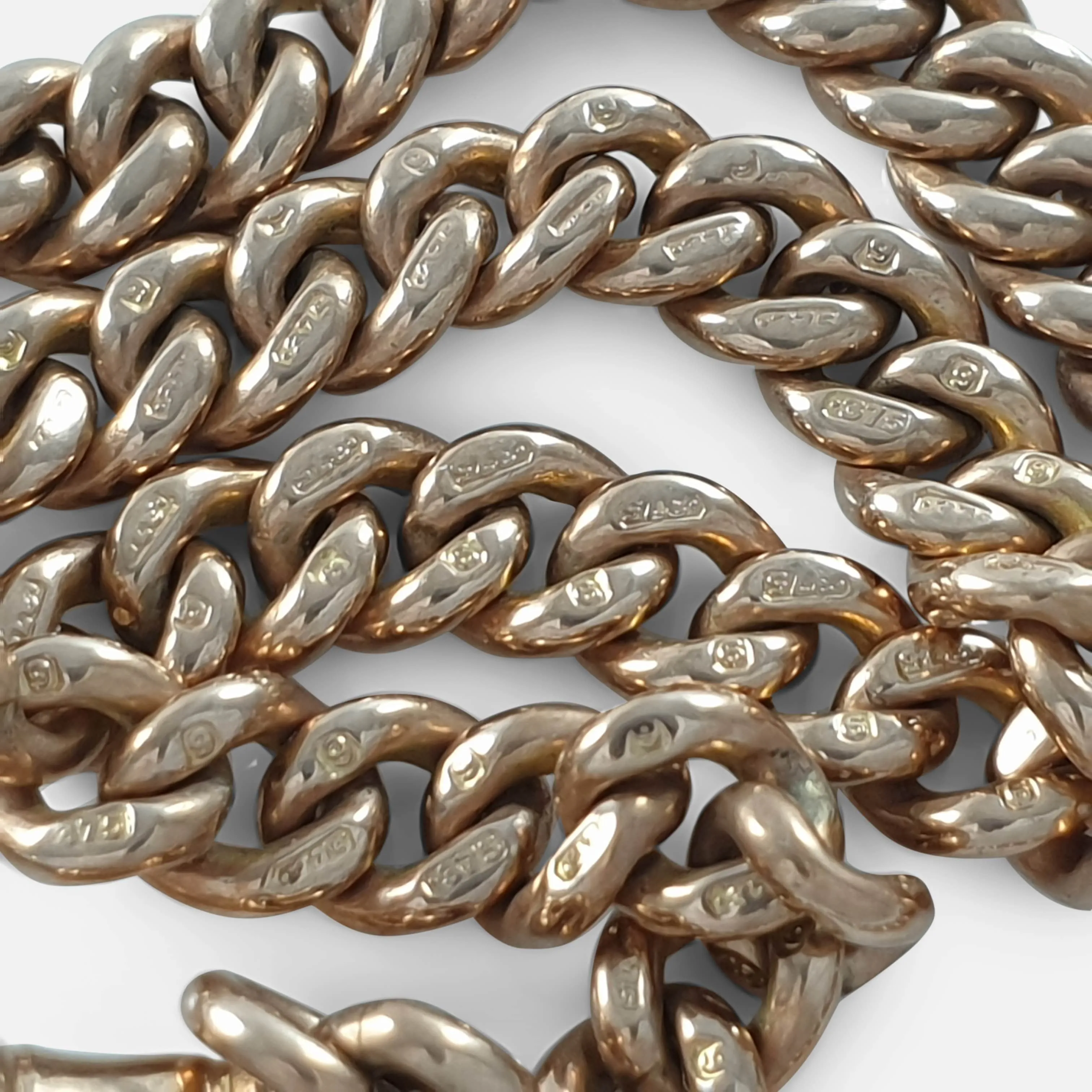 9ct Yellow Gold Double Albert Watch Chain, 37.5 grams