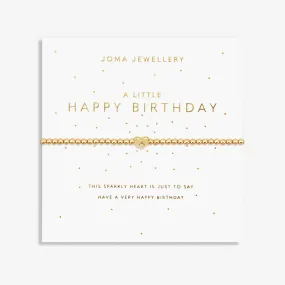 A Little Happy Birthday Gold Plated Bracelet 7579