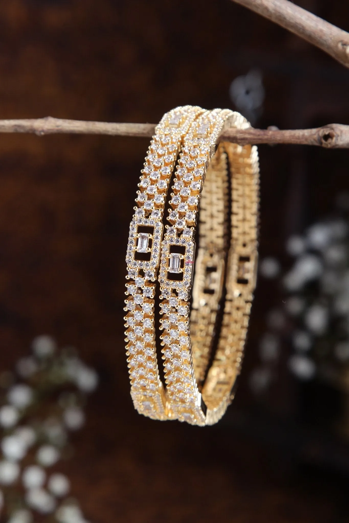 AD Stone Intricate Design Bangle