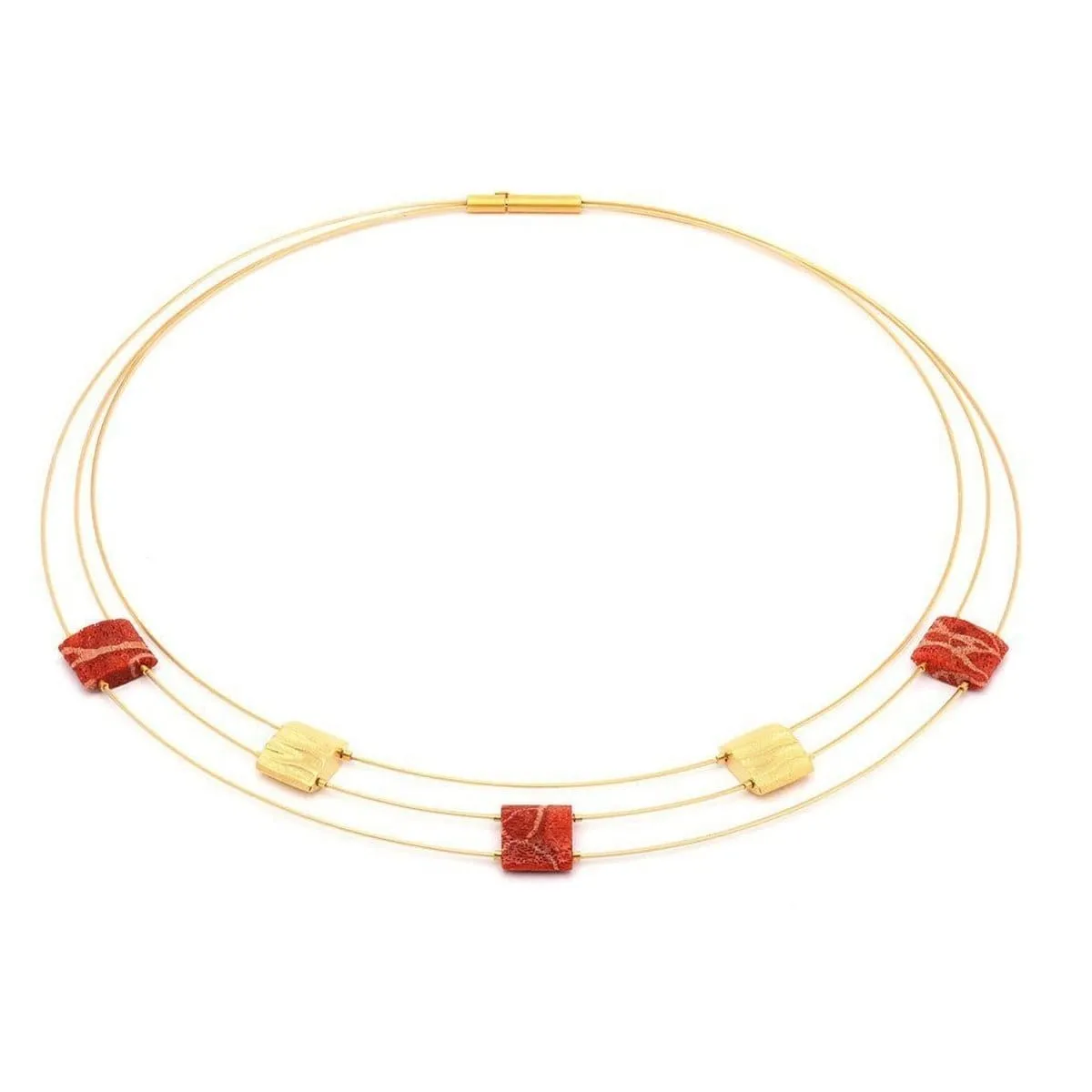 Aladune Coral Necklace - 85025296