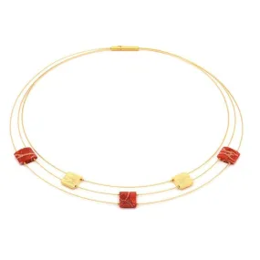 Aladune Coral Necklace - 85025296