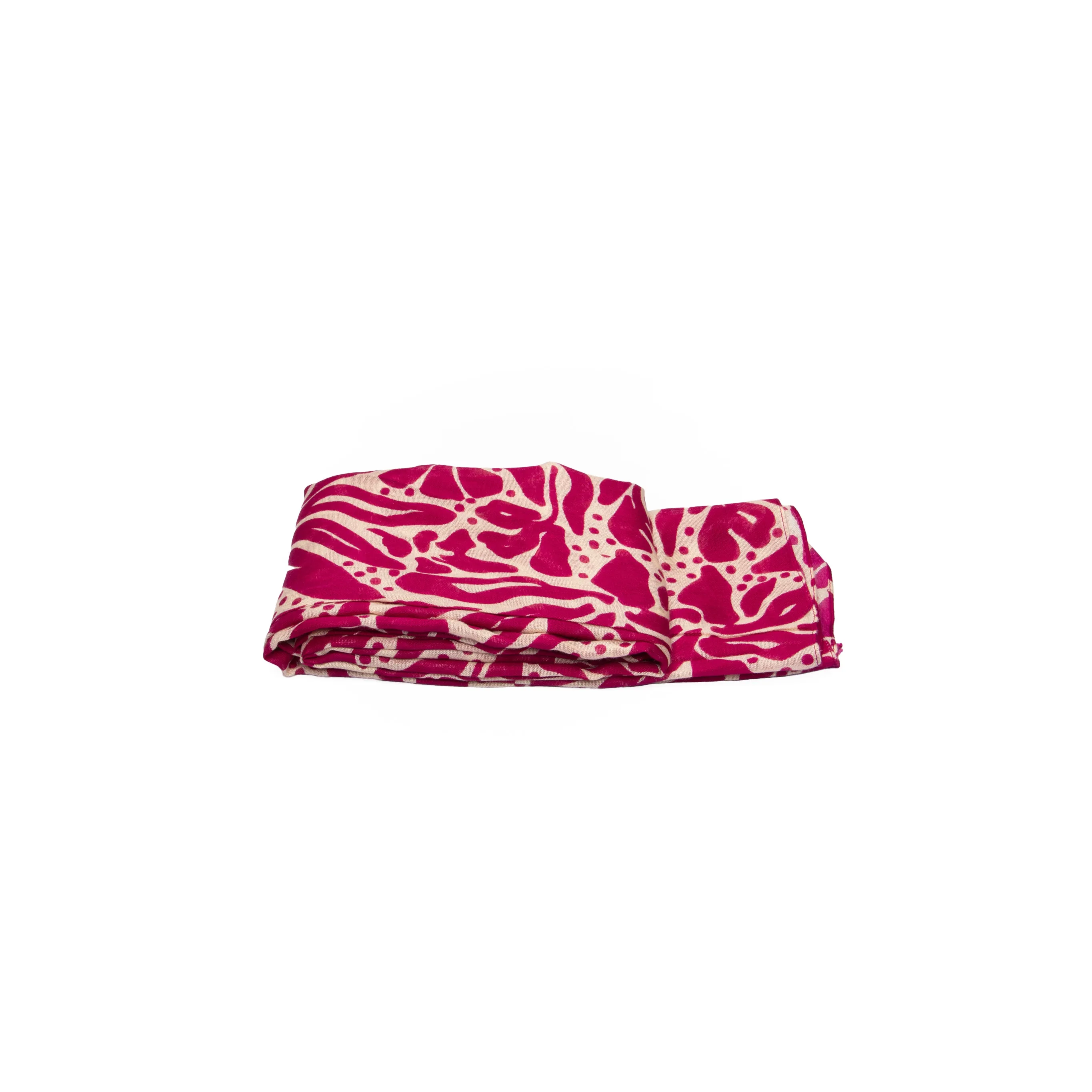 Allie Lightweight Scarf - Fuchsia/Cream, Floral