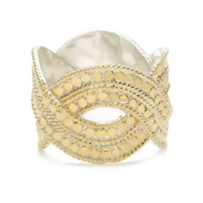 Anna Beck 18ct Gold Vermeil Classic Woven Band Ring