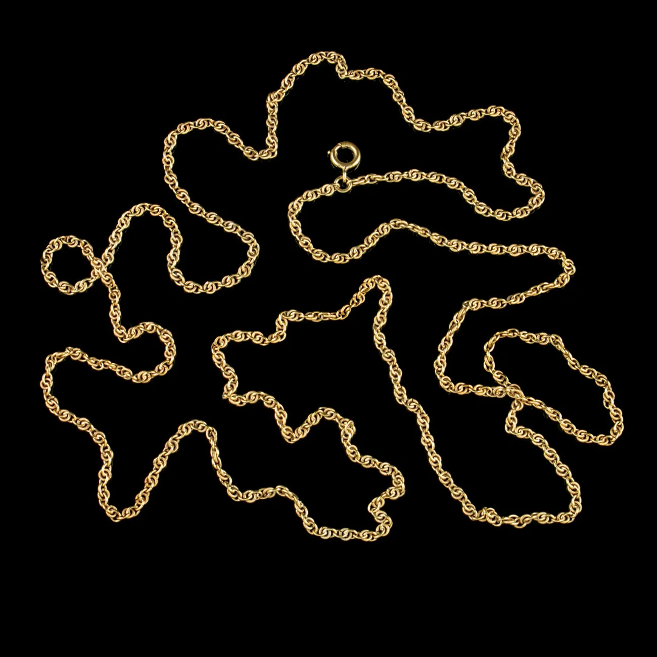 Antique Victorian French Guard Chain Gold On Silver
