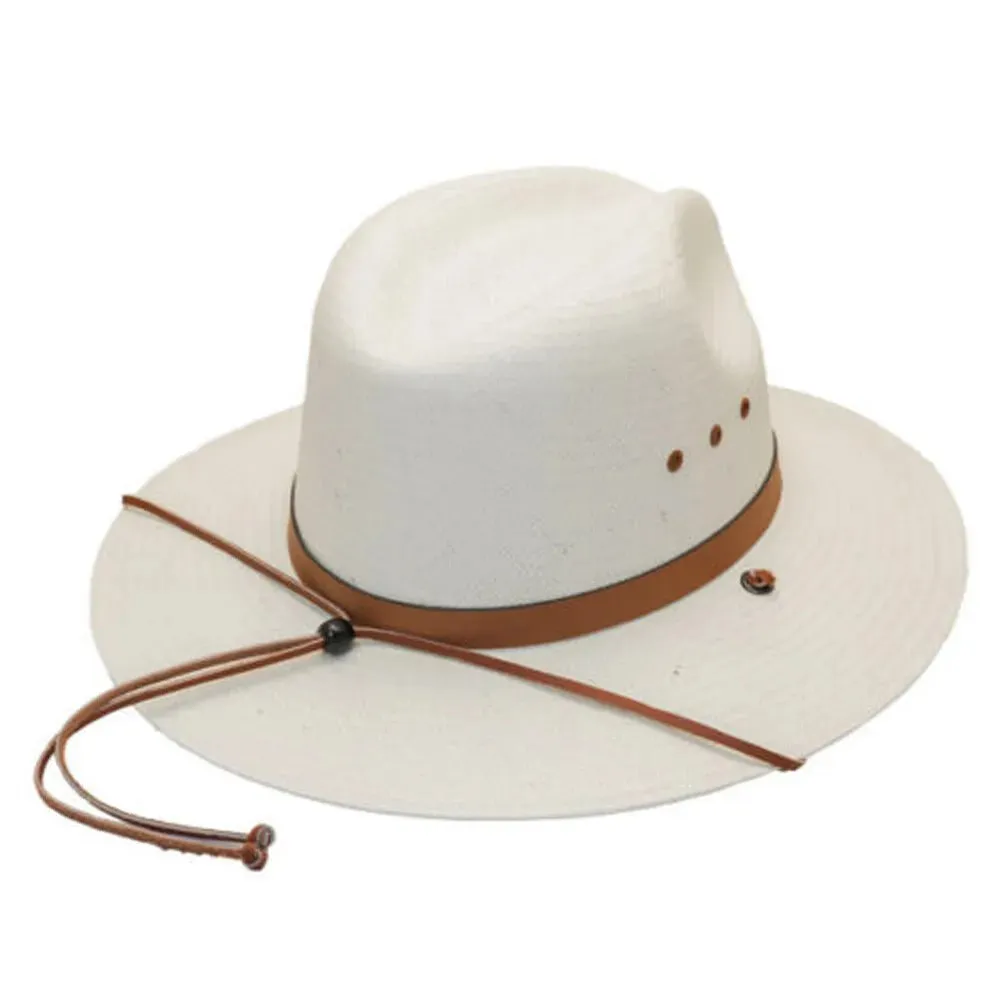 B "Stetson Los Alamos" Straw Outback Hat, Color Natural