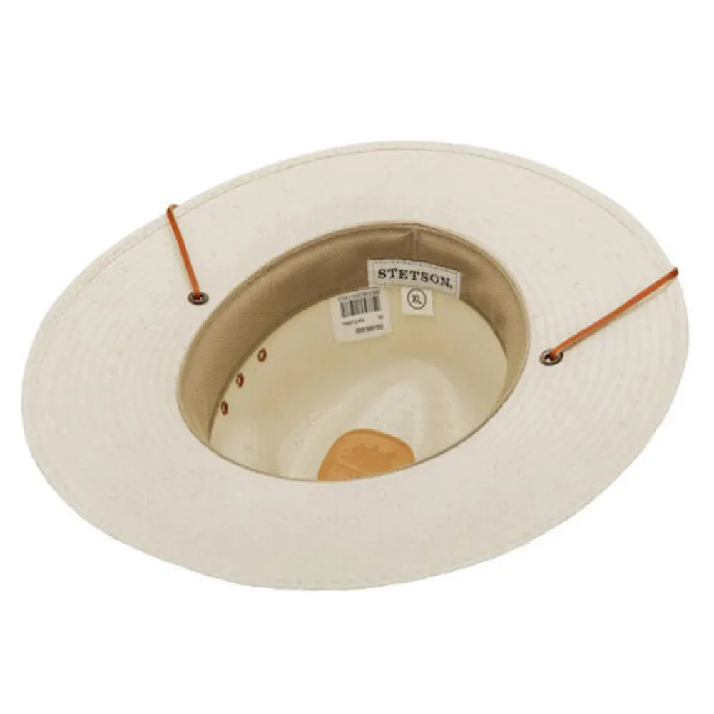 B "Stetson Los Alamos" Straw Outback Hat, Color Natural