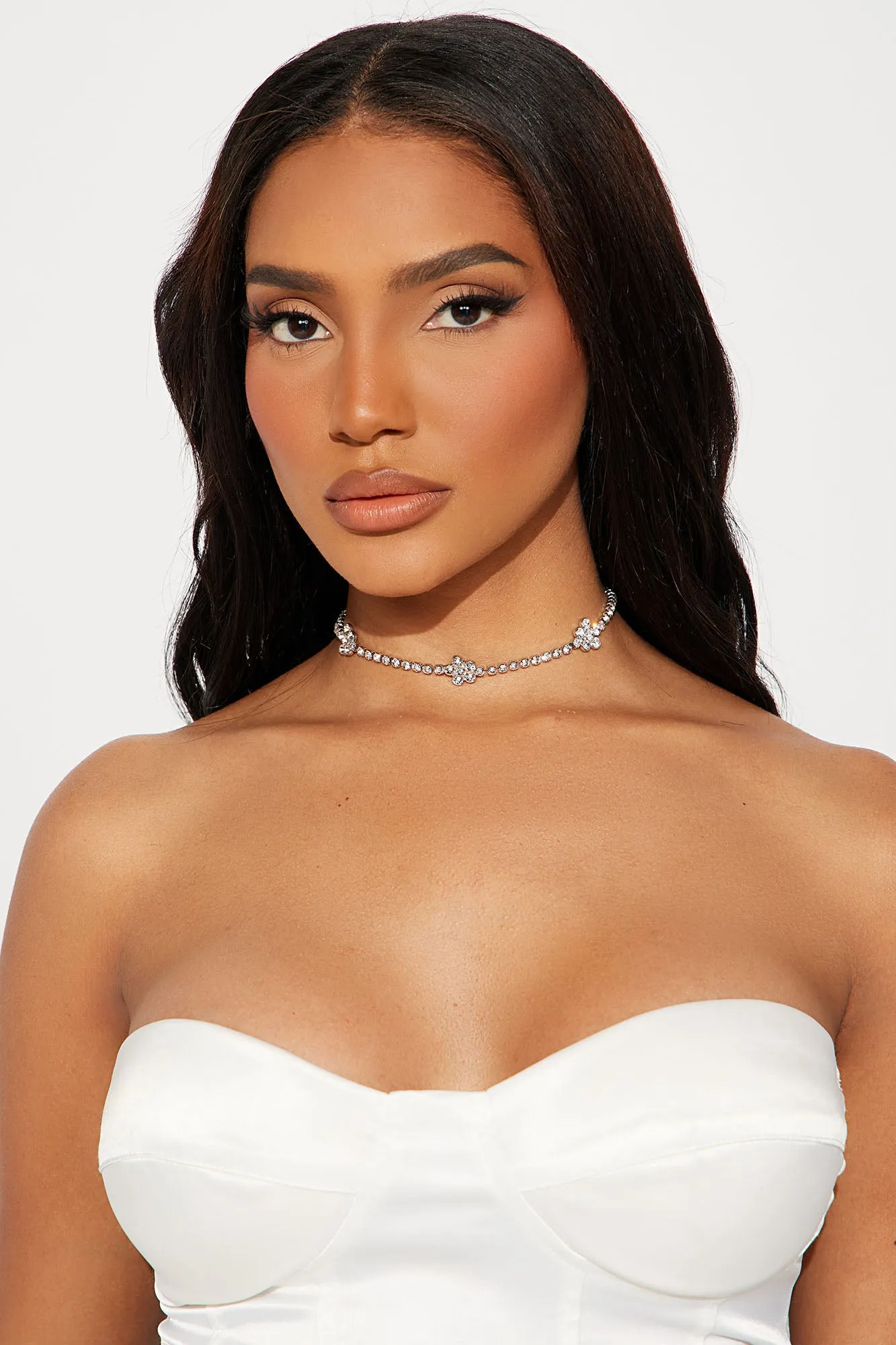 Baby Bloom Floral Choker - Silver