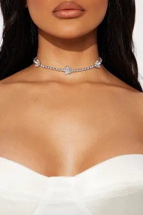 Baby Bloom Floral Choker - Silver