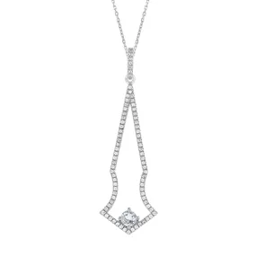 Bellissima Bridal White Topaz and Sterling Silver Necklace (89157)