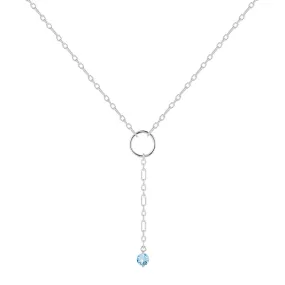 Blue Topaz Drop Necklace