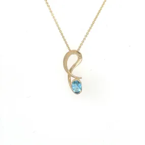 Blue Topaz Small Dancing Necklace