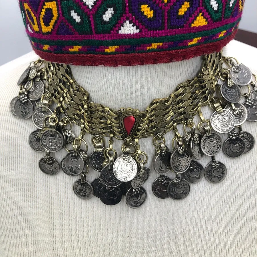 Bohemian Vintage Coins Choker Necklace