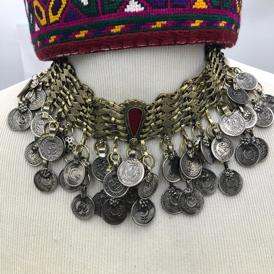 Bohemian Vintage Coins Choker Necklace