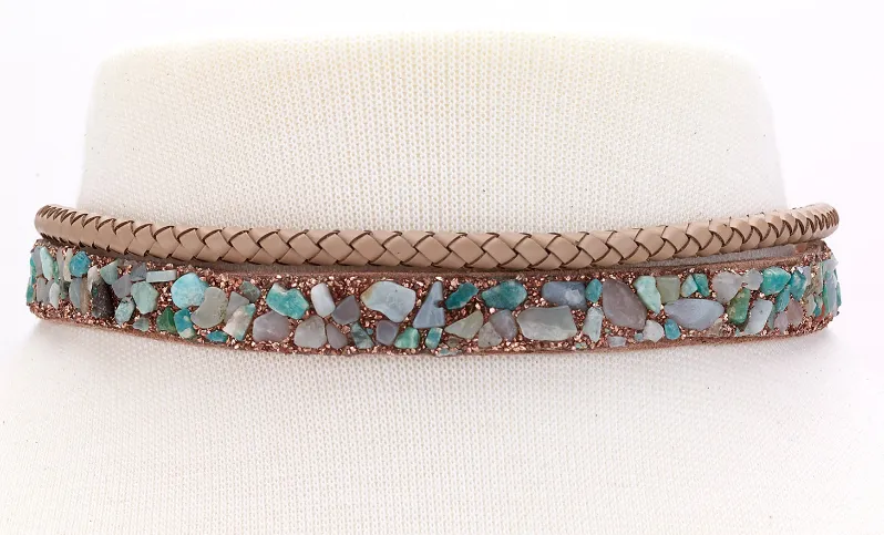 Braided Choker with Stones