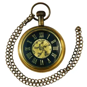 Brass Pocket Chain Watch with Custom Engraving BPCW01