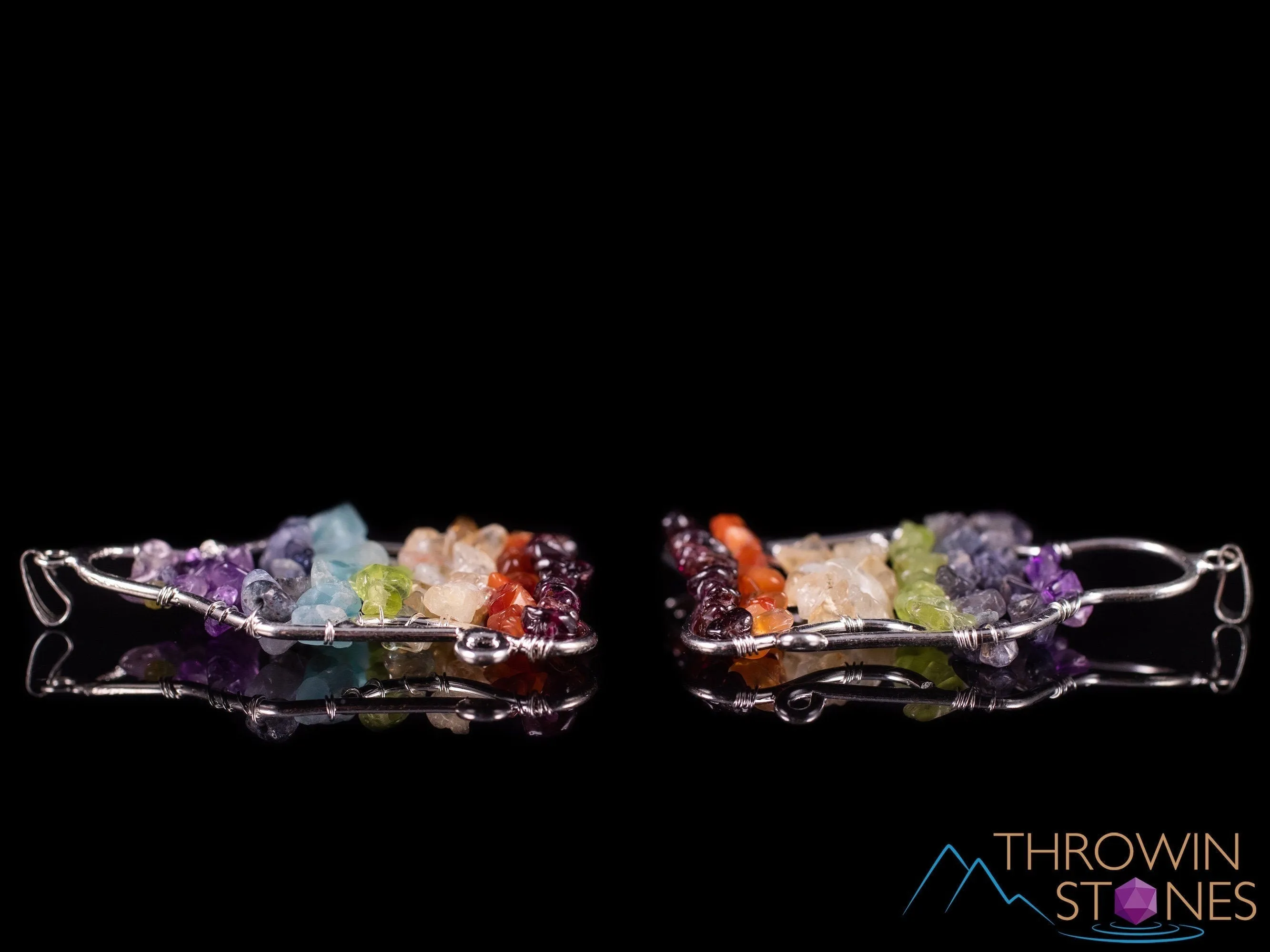 CHAKRA Crystal Pendant - Yoga Meditation - Wire Wrapped Jewelry, Handmade Jewelry, Healing Crystals and Stones, E1992