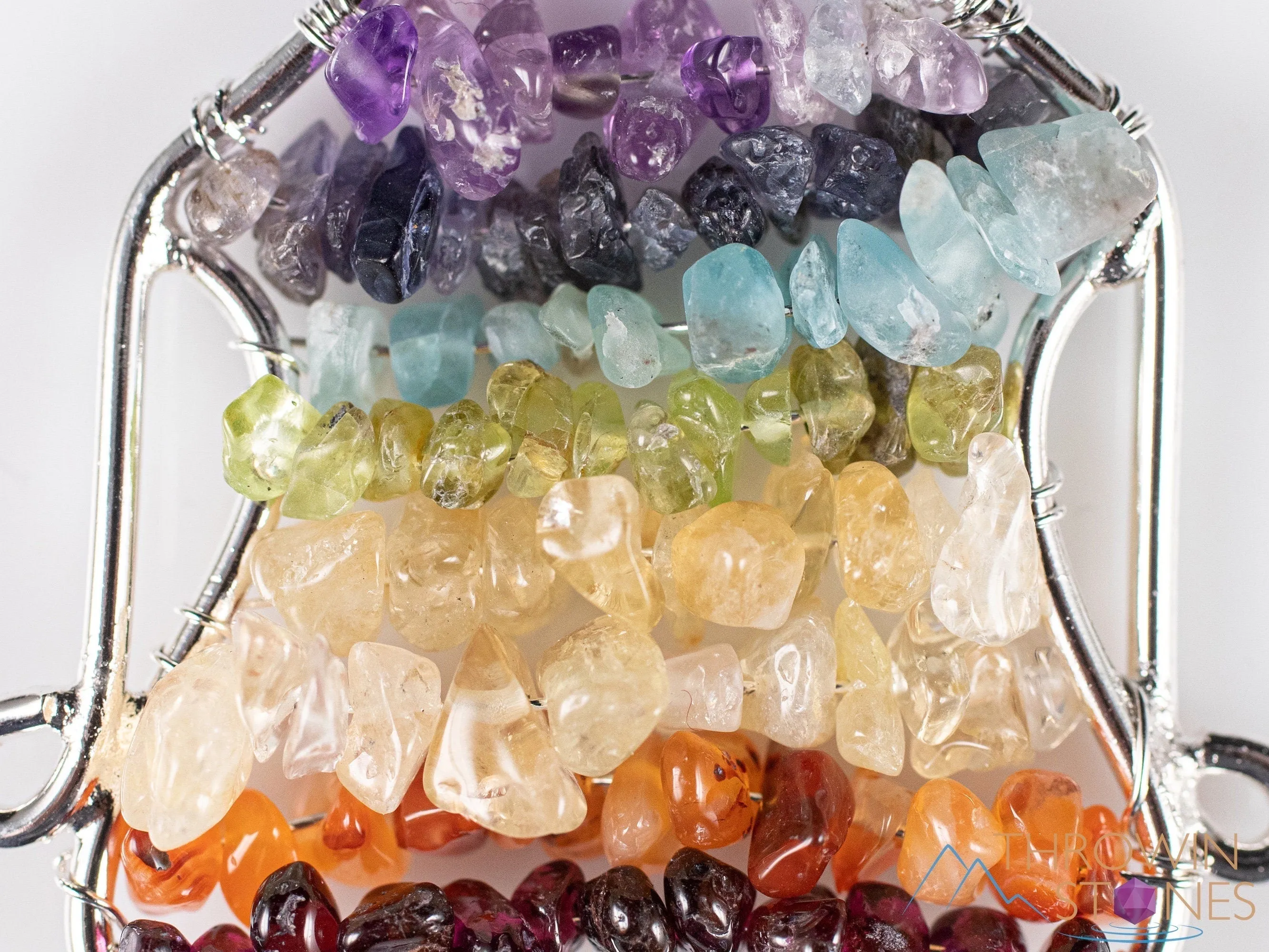 CHAKRA Crystal Pendant - Yoga Meditation - Wire Wrapped Jewelry, Handmade Jewelry, Healing Crystals and Stones, E1992