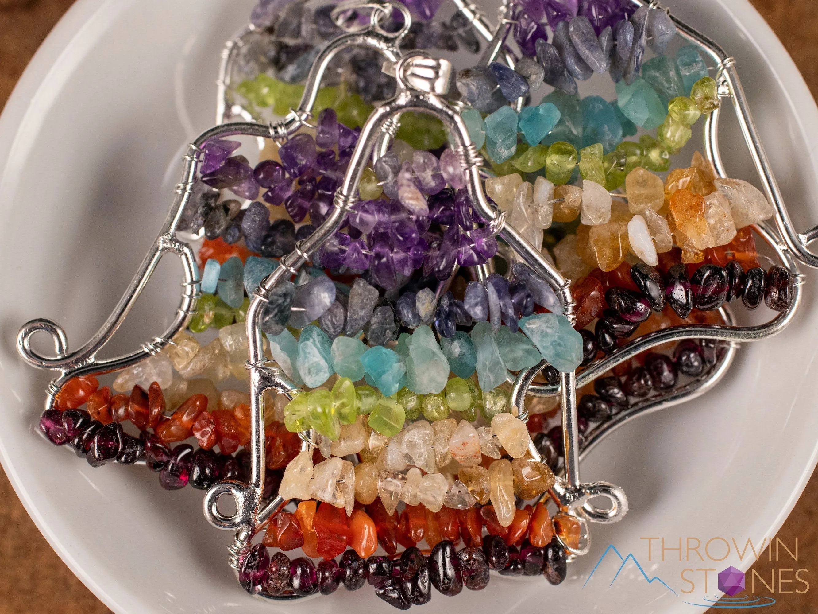 CHAKRA Crystal Pendant - Yoga Meditation - Wire Wrapped Jewelry, Handmade Jewelry, Healing Crystals and Stones, E1992