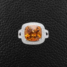 Citrine & Diamond Ring