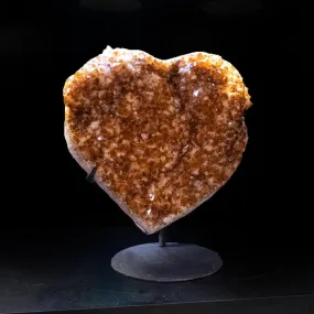 Citrine Cluster Heart on Stand from Uruguay (50 lbs)