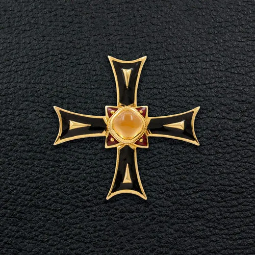 Citrine Cross Estate Pin/Pendant