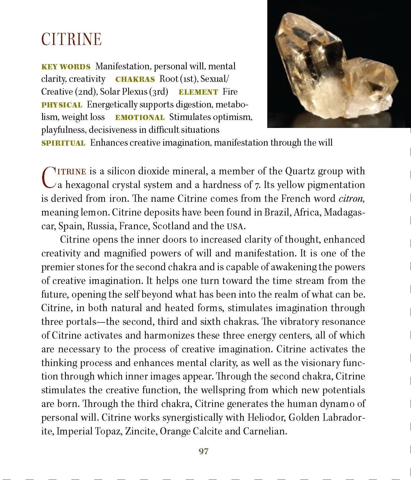 Citrine Double Manifest Spirit Isis Quartz Crystal Point