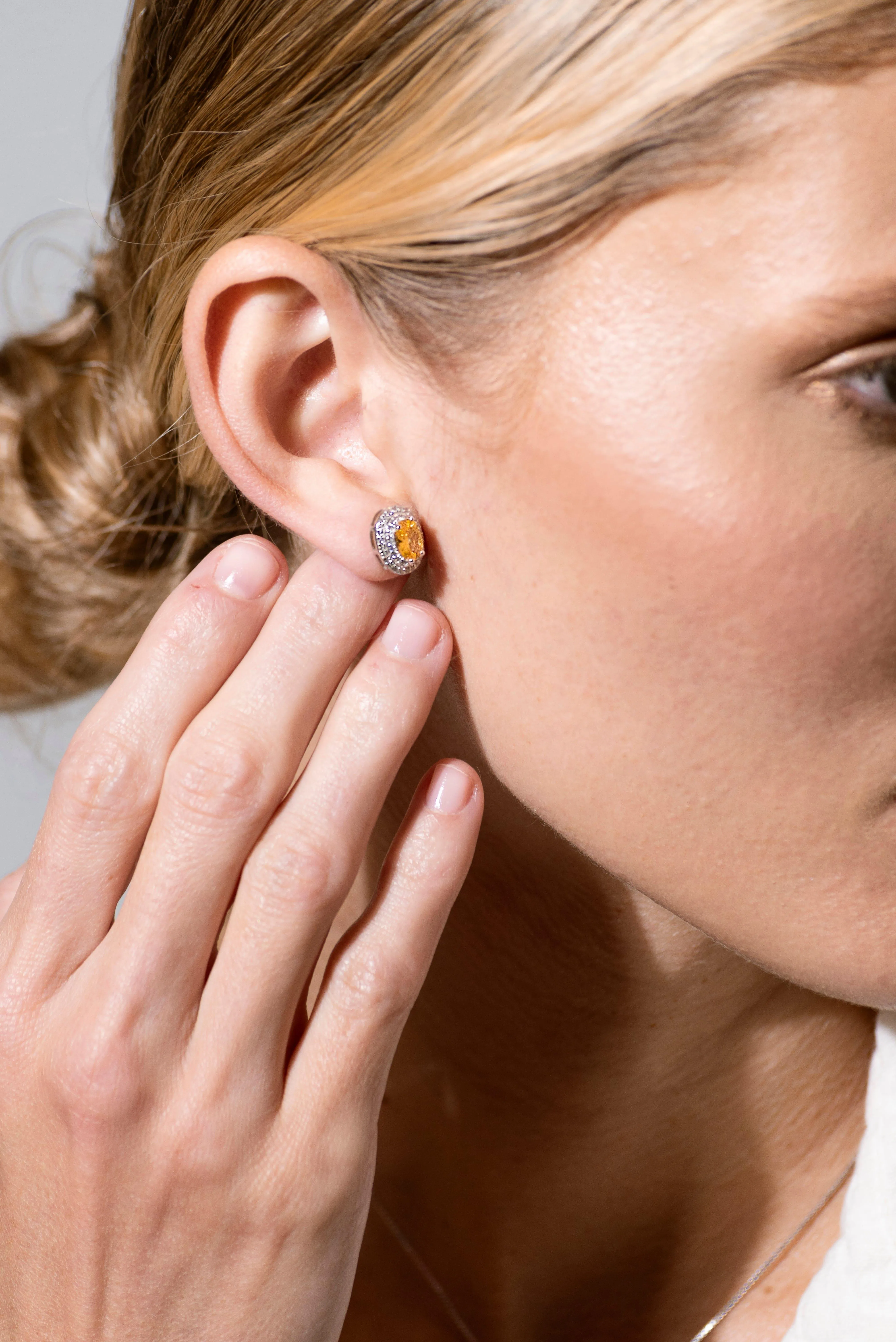 Citrine Earrings & Citrine Necklace Set