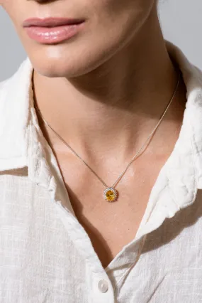 Citrine Earrings & Citrine Necklace Set