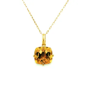 Citrine Necklace, 14Kt