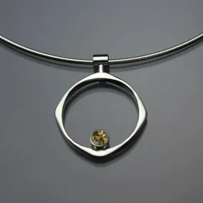 Citrine Pendant Necklace PEN070CI Sterling Silver by John Tzelepis Jewelry