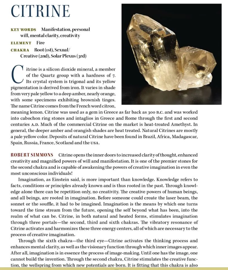 Citrine Quartz Point with Green Tourmaline Inclusions 'Abundance Stone'