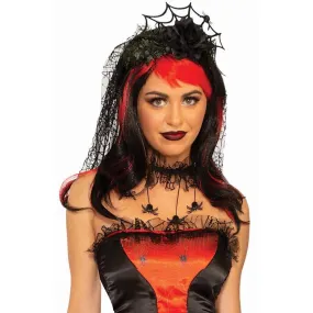 Collier choker araignée noir