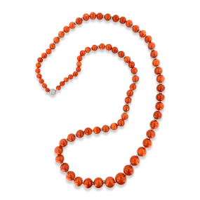 Coral & Diamond Necklace