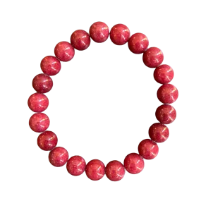 Coral Red Jade 10mm Bracelet